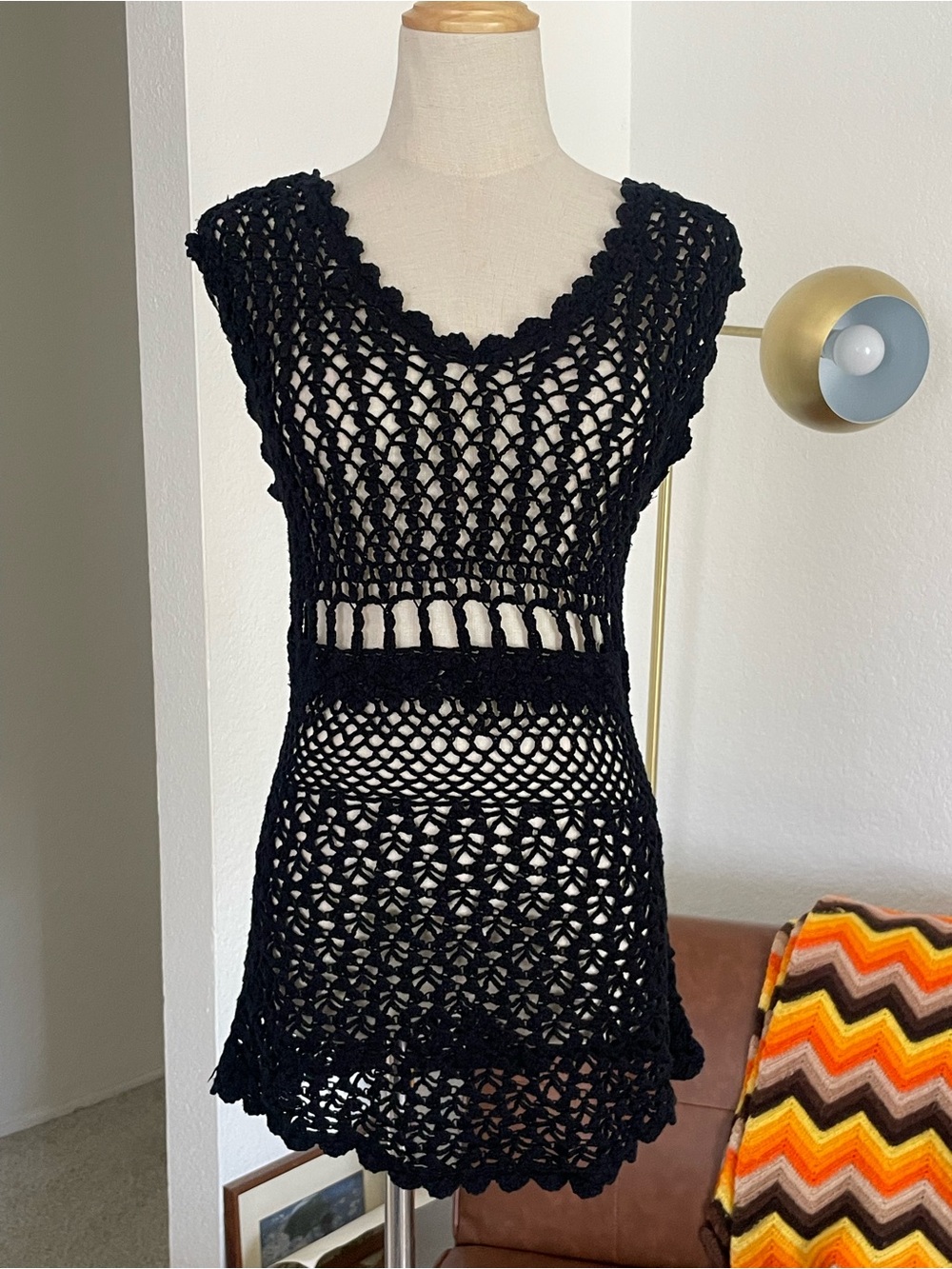 Boston Farmer Boho Coastal Hippie Witchy Crochet Top
